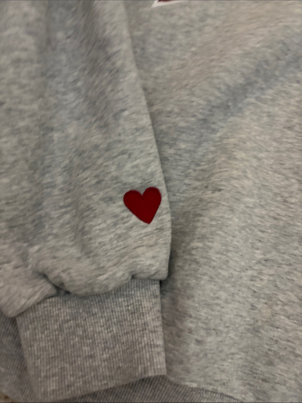 Women's Gray Crewneck Sweatshirt with Red 'PARKE' Logo - Picture 2 of 2